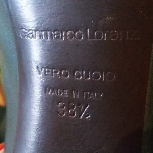 Gianmarco Lorenzi Vero Cuoio Petrol Green knee high leather boots - Picture 5 of 7